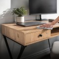 Psací stůl Crossline 120 cm černý/dub Artisan