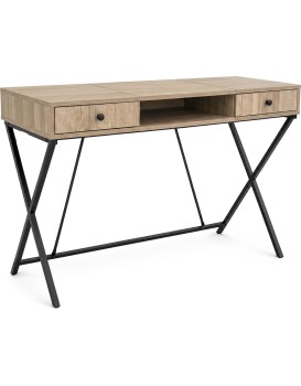 Psací stůl Crossline 120 cm černý/dub Sonoma