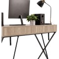 Psací stůl Crossline 120 cm černý/dub Sonoma