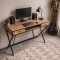Psací stůl Crossline 120 cm černý/dub Craft