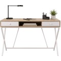 Psací stůl Crossline 120 cm bílý/dub Sonoma