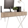 Psací stůl Crossline 120 cm bílý/dub Sonoma