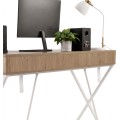 Psací stůl Crossline 120 cm bílý/dub Artisan