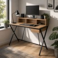 Psací stůl Flexo 100 cm dub Artisan/černý