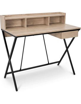 Psací stůl Flexo 100 cm dub Sonoma/černý