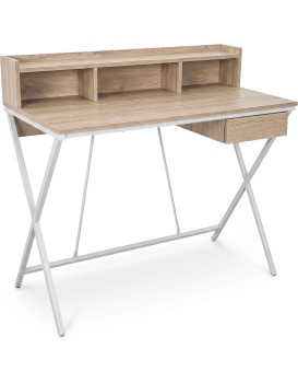 Psací stůl Flexo 100 cm dub Sonoma/bílý