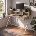 Psací stůl Flexo 100 cm dub Sonoma/bílý