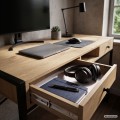 Psací stůl Elonis 123 cm dub Artisan/černý