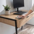 Psací stůl Zentia 100 cm černý/dub Artisan