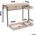 Psací stůl Zentia 100 cm černý/dub Sonoma