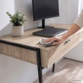 Psací stůl Zentia 100 cm černý/dub Sonoma