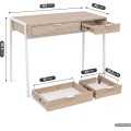 Psací stůl Zentia 100 cm bílý/dub Sonoma