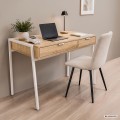Psací stůl Zentia 100 cm bílý/dub Artisan