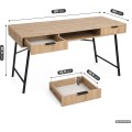 Psací stůl Arden 120 cm černý/dub Artisan