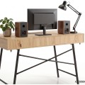 Psací stůl Arden 120 cm černý/dub Artisan