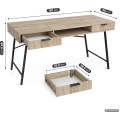 Psací stůl Arden 120 cm černý/dub Sonoma