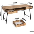 Psací stůl Arden 120 cm dub Craft/černý