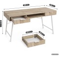 Psací stůl Arden 120 cm bílý/dub Sonoma