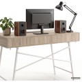 Psací stůl Arden 120 cm bílý/dub Sonoma