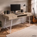 Psací stůl Arden 120 cm bílý/dub Sonoma