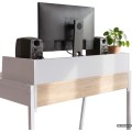Psací stůl Flux 78 cm dub Sonoma/bílý