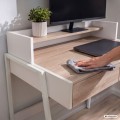 Psací stůl Flux 78 cm dub Sonoma/bílý
