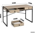 Psací stůl Elonis 123 cm dub Sonoma/černý