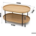 Konferenční stolek Cortado 90 cm černý/dub přírodní