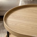 Konferenční stolek Cortado 90 cm černý/dub přírodní