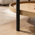 Konferenční stolek Cortado 90 cm černý/dub přírodní