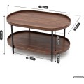 Konferenční stolek Cortado 90 cm černý/ořech
