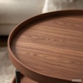 Konferenční stolek Cortado 90 cm černý/ořech