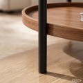 Konferenční stolek Cortado 90 cm černý/ořech