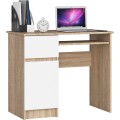 Psací stůl PIKSEL 90 cm dub sonoma/bílý levý