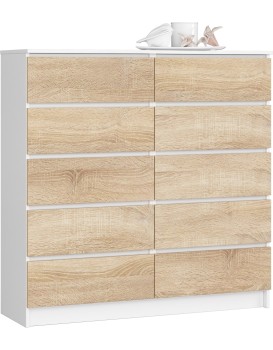 Komoda Kuba 120 cm bílá/dub sonoma