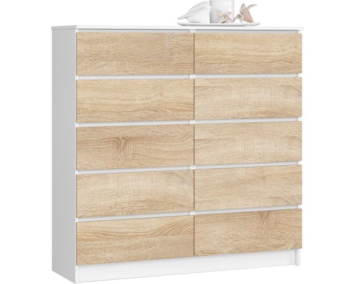 Komoda Kuba 120 cm bílá/dub sonoma