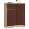 Komoda Kiara 80 cm 2 skříňky a 1 šuplík dub sonoma/wenge