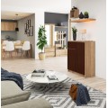 Komoda Kiara 80 cm 2 skříňky a 1 šuplík dub sonoma/wenge