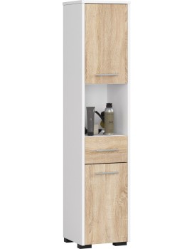 Koupelnová skříňka Fin II 30 cm bílá/sonoma
