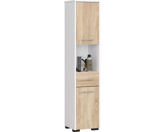 Koupelnová skříňka Fin II 30 cm bílá/sonoma