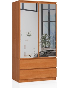Šatní skříň Star se zrcadlem 90 cm olše