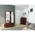 Šatní skříň Star se zrcadlem 90 cm wenge