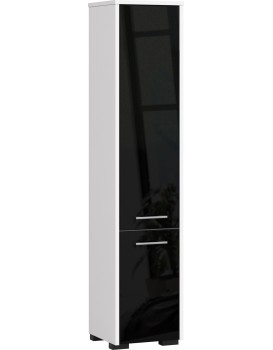 Koupelnová skříňka Fin I 30 cm bílá/černá lesk