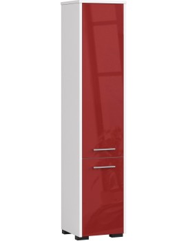 Koupelnová skříňka Fin I 30 cm bílá/červená lesk