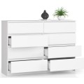 Komoda Rollo X 140 cm bílá matná