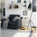 Komoda Liv 60 cm bílá/šedá lesklá