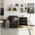 Komoda Kuba 60 cm - 3 šuplíky bílá/černá