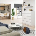Komoda Kuba 120 cm bílá lesklá