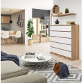 Komoda Kuba 120 cm dub sonoma/bílá