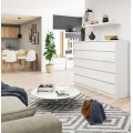 Komoda Rollo K 160 cm bílá lesklá